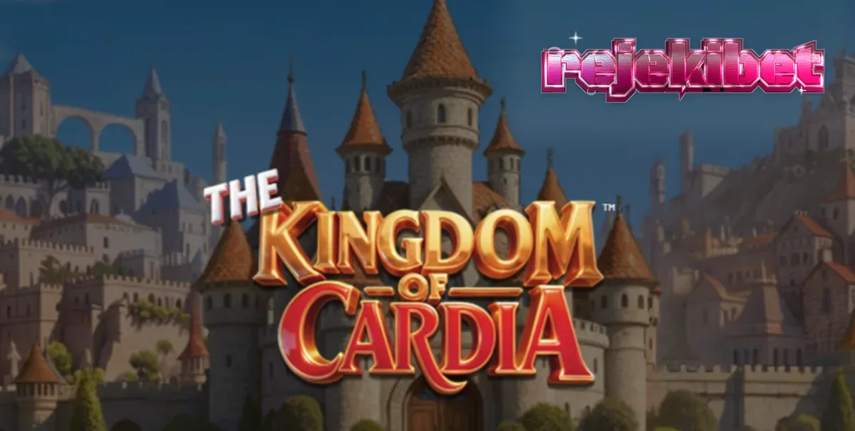 Tampilan visual slot The Kingdom of Cardia dengan elemen kartu remi dan taman fantasi.
